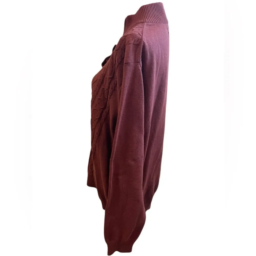 Alex Cannon 100% Cotton Maroon Sweater